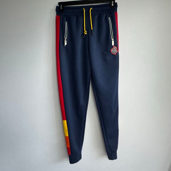 Vintage RocaWear Men Sweatpants Pants Size Medium Blue Red Sport Comfort Urban - Picture 1 of 8